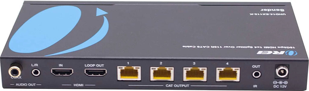 115 With to Extender EDID Up Over Remote OREI Ft Splitter Out - Cable by Multiple 4:4:4 Latency 4K@60Hz HDCP Management Loop 4K Low IR - HDMI CAT6/7 - Single 1x4 Support Full 2.2 -