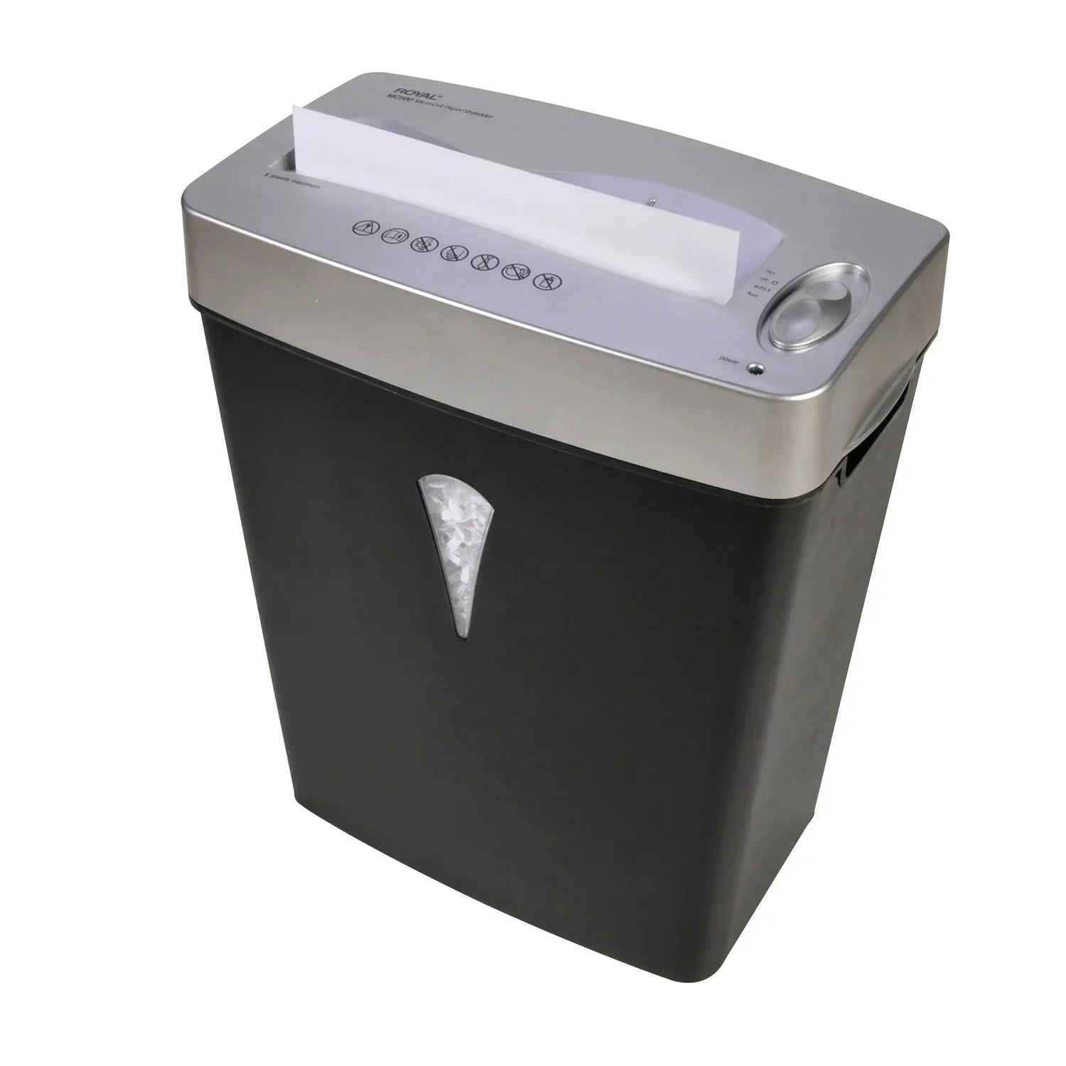 4 Royal Pass 0.157" - Shredder Silver - Size Capacity Paper Paper, 5 x Black, - Micro - Wastebin Credit for Card Per Shred - shredding gal 0.394" MC500 Cut -