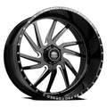 Gloss HD 8X165 LUXXX -44ET Black 1 FORGED LHD 22X12 Milled PRO 122.1CB Wheel HORNET