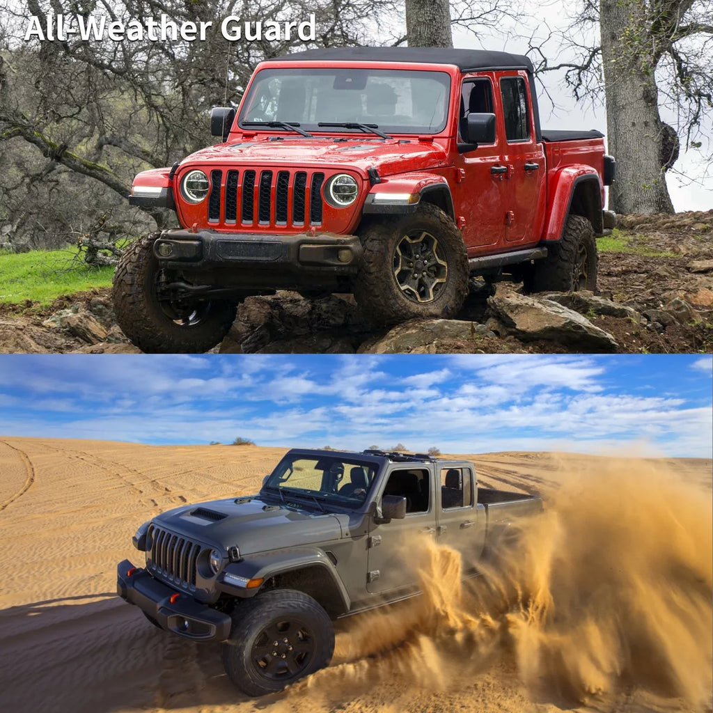 4 Floor Carpet Door Liners for 20-23 Ledkingdomus TPE Jeep Mats Floor Gladiator