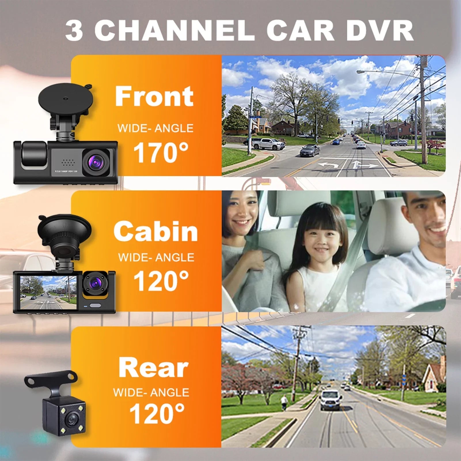 Vision Camera Rear, Cam and Mirror Apexeon Dash Front Night Design Car Rearview Recorder,