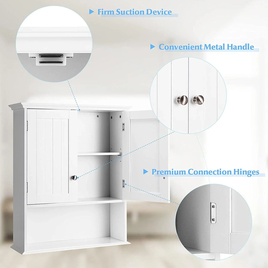 Wall Storage & Bathroom Storage Bathroom Kitchen Shelves, Bathroom Doors Cabinet Cabinet, Living Cabinet Multipurpose Mounted Medicine for Wall Hanging with Wooden Cabinet Room,