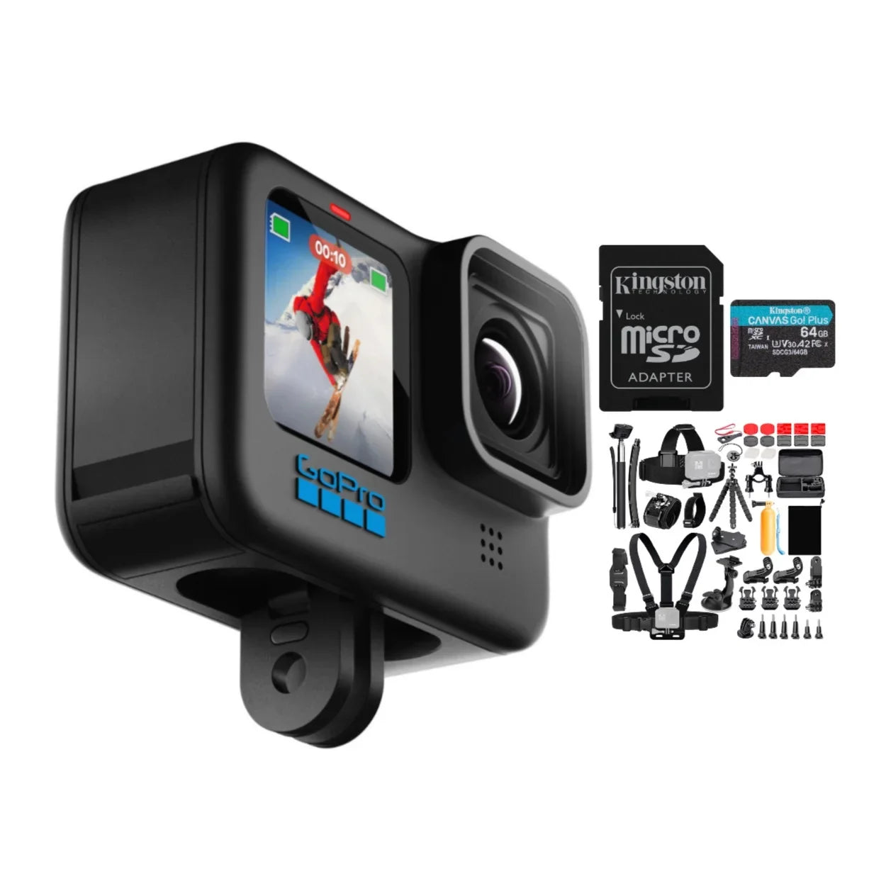GoPro Camera Black Action HERO10 Bundle