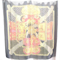 Multicolor STEPES des Silk Hermes HERMES ART Scarf Step Art/Estimated x Unisex (Good) Black Pre-Owned