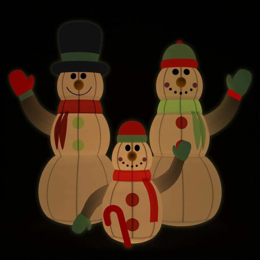 LEDs Snowman ft 12 with Family Inflatable Aibecy